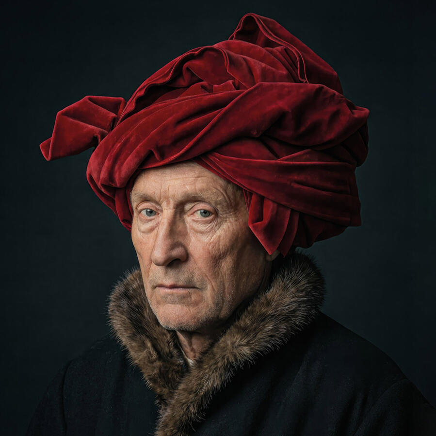 Ritratto di uomo con turbante rosso di Jan van Eyck Ritratto di uomo con turbante rosso di Jan van Eyck